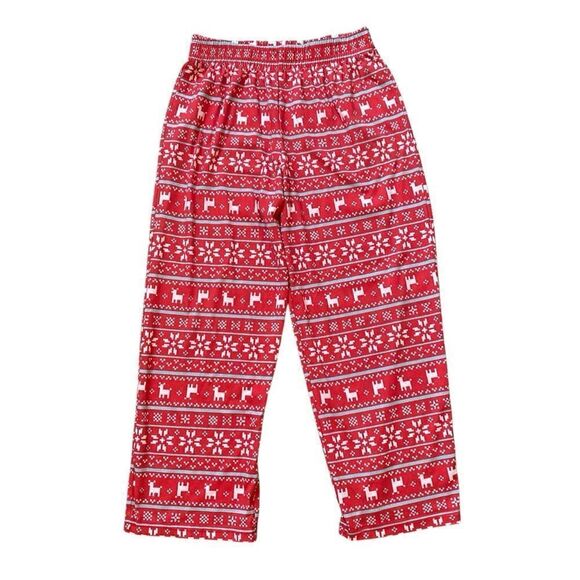 Cat & Jack Pajama Pants Red White Holiday Medium Boys - Picture 1 of 5